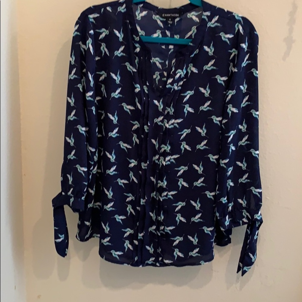 Women’s blouse with bird pattern